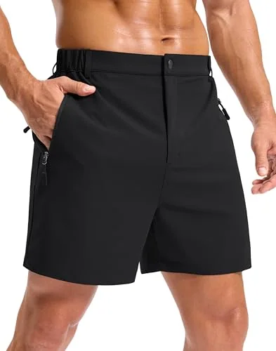 Men's 5-Inch Golf Shorts, Black