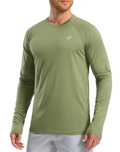 Men's Long-Sleeve Rash Guard, Olive