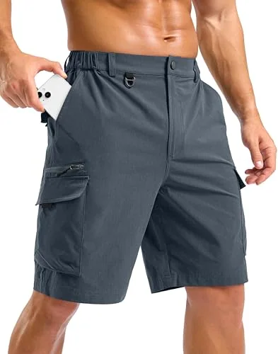 Men's 9-Inch Cargo Shorts III, Grey Blue