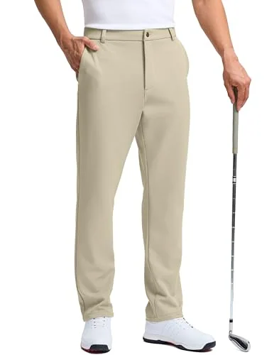 Men's Fleece-Lined Pants, Light Khaki Green