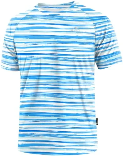 Men's Short-Sleeve Rash Guard, Blue Ripple