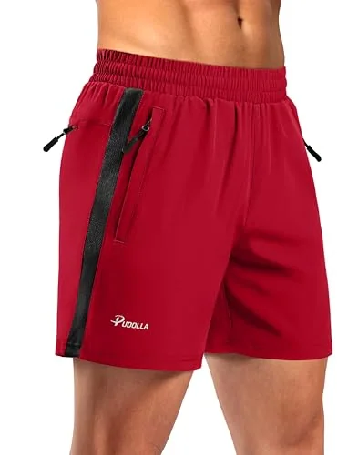 Men's 5-Inch Running Shorts, Red