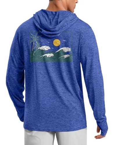 Men's Sun Hoodie II, Royal Blue