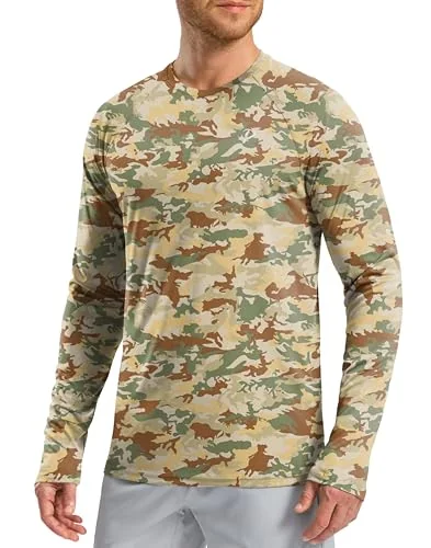 Men's Long-Sleeve Sun Shirt III, Olive Brown Camo