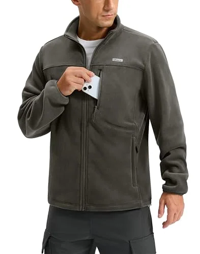 Men's Fleece Jacket, Grey Sage