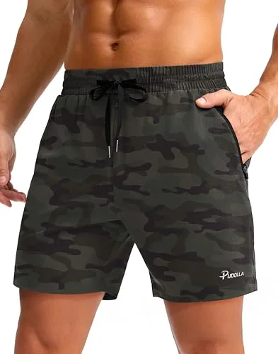 Men's Running Shorts III, Grey Sage Camo