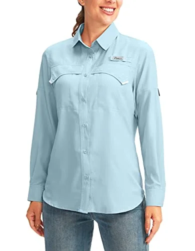 Women's Long-Sleeve Sun Shirt, Gulf Stream