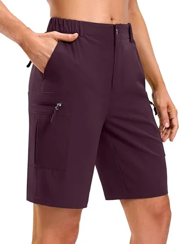 Women's 7-Inch Cargo Shorts, Dark Wine