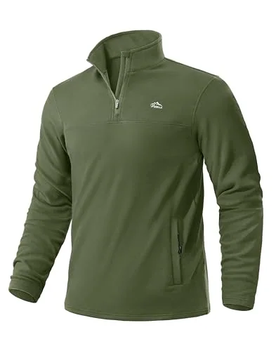 Men's Quarter-Zip Pullover III, Army Green