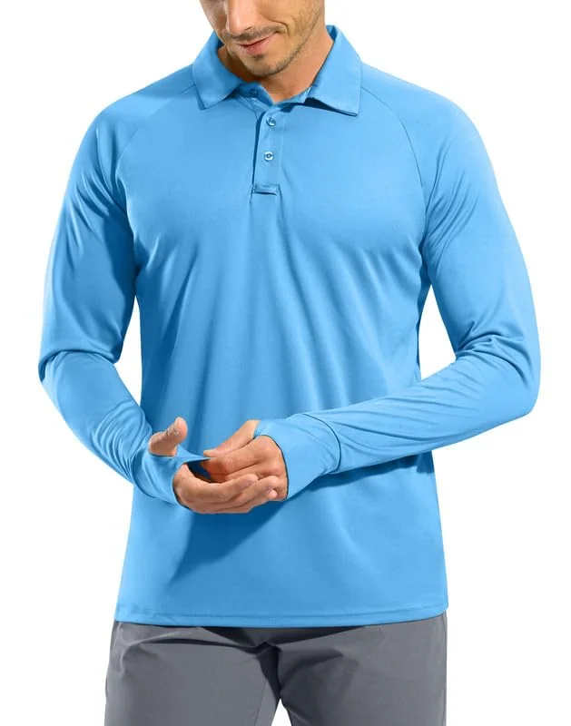 Men's Golf Polo, Sky Blue