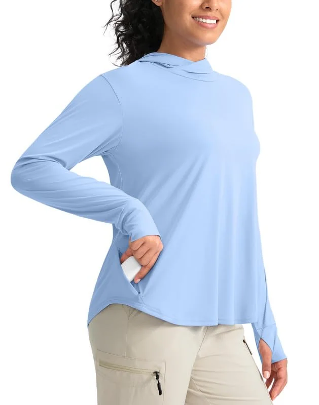 Women's Sun Hoodie, Light Blue