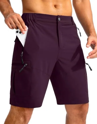 Men's 9-Inch Cargo Shorts, Wine