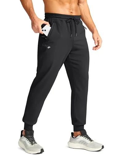 Men's Fleece-Lined Joggers, Black