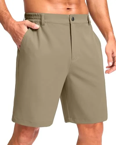 Men's 9-Inch Golf Shorts III, Medium Khaki