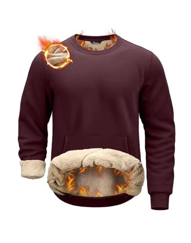 Men's Sherpa Sweatshirt, Wine