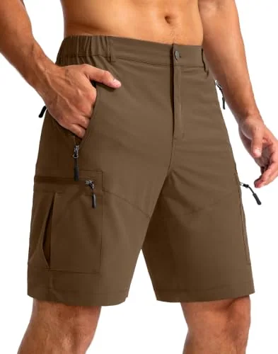 Men's 9-Inch Cargo Shorts, Brown