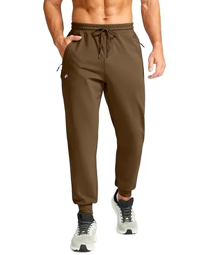 Men's Fleece-Lined Joggers, Brown