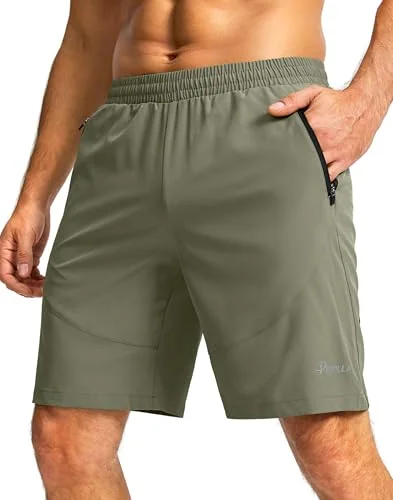 Men's 9-Inch Gym Shorts, Grey Sage