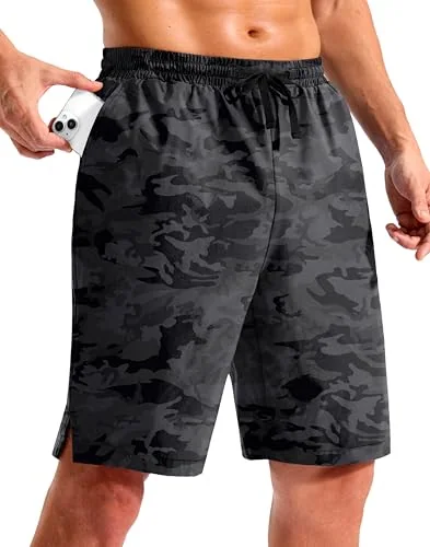 Men's 9-Inch Board Shorts, Grey Camo