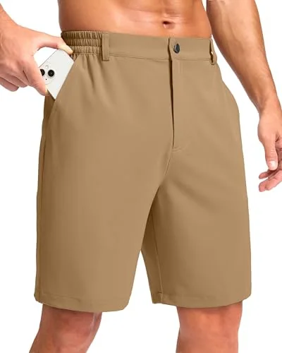 Men's 9-Inch Golf Shorts, Dark Khaki