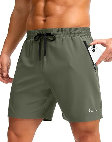 Men's 5-Inch Running Shorts II, Grey Sage
