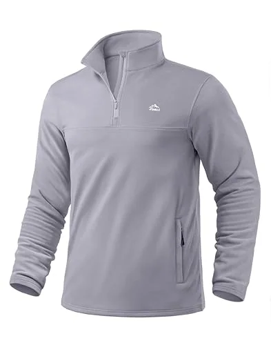 Men's Quarter-Zip Pullover III, Light Grey