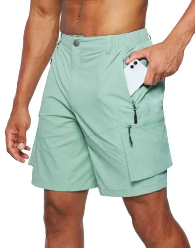 Men's Cargo Shorts, Mint Green
