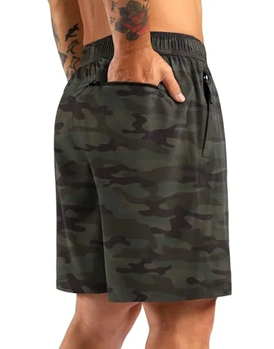 Men's Hiking Shorts, Green Camo
