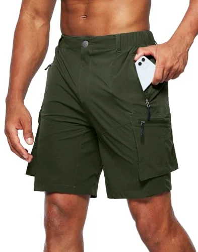 Men's Cargo Shorts, Olive Green