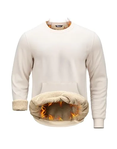 Men's Sherpa Sweatshirt, Off White