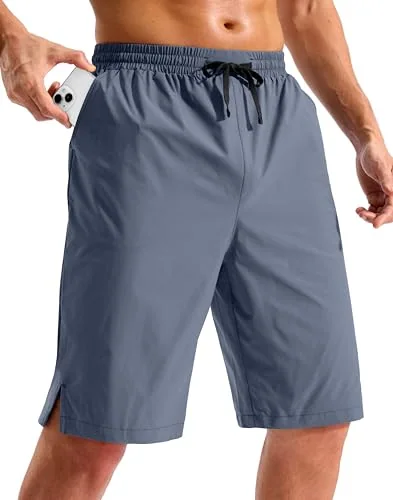 Men's 9-Inch Board Shorts, Grey Blue
