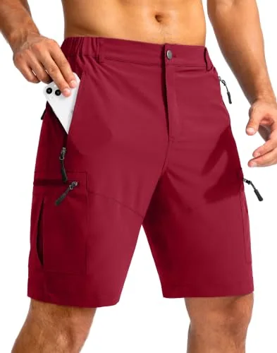 Men's 9-Inch Cargo Shorts, Red
