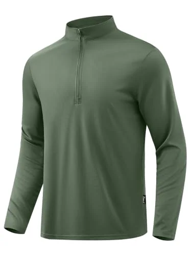 Men's Quarter-Zip Pullover, Sage Green