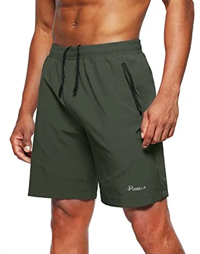 Men's Running Shorts, Army Green