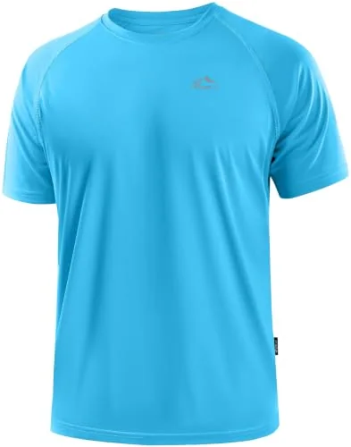 Men's Short-Sleeve Rash Guard, Sky Blue