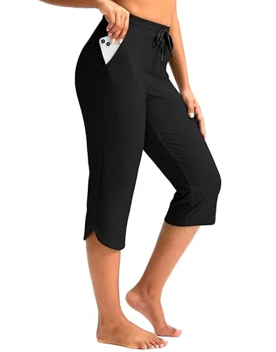 Women's Swim Capris, Black