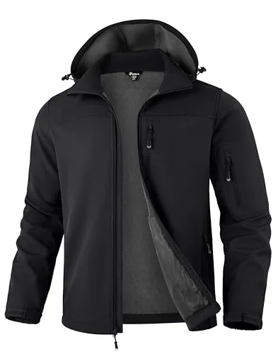 Men's Softshell Jacket, Black