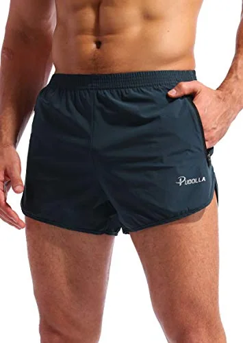 Men's 3-Inch Running Shorts, Navy Blue