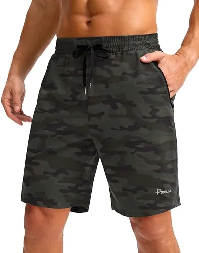 Men's Running Shorts III, Grey Sage Camo