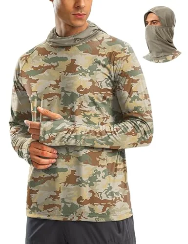 Men's Sun Hoodie IV, Brown Camo