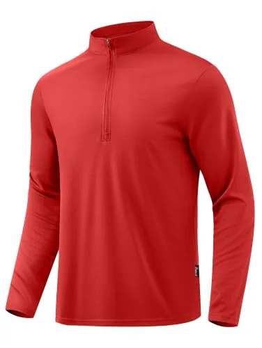 Men's Quarter-Zip Pullover, Red