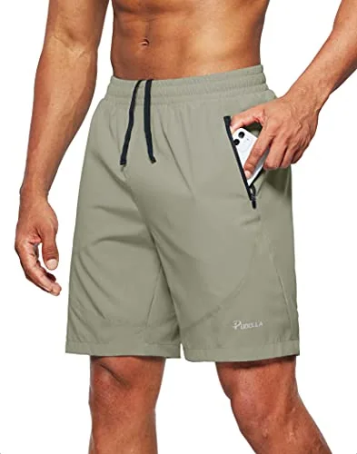 Men's Running Shorts, Aloe Green