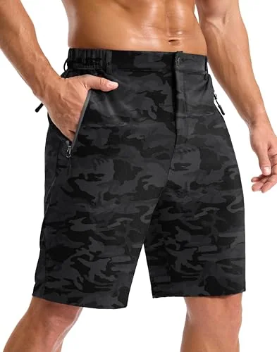 Men's 5-Inch Golf Shorts, Camo Black