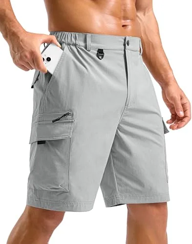 Men's 9-Inch Cargo Shorts III, Bright Grey