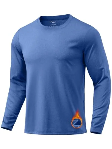 Men's Thermal Base Layer, Heather Royal Blue