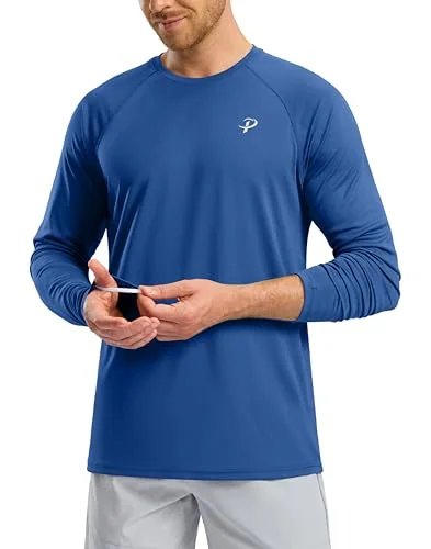 Men's Long-Sleeve Rash Guard, Royal Blue