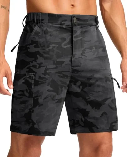 Men's 7-Inch Cargo Shorts II, Black Camo