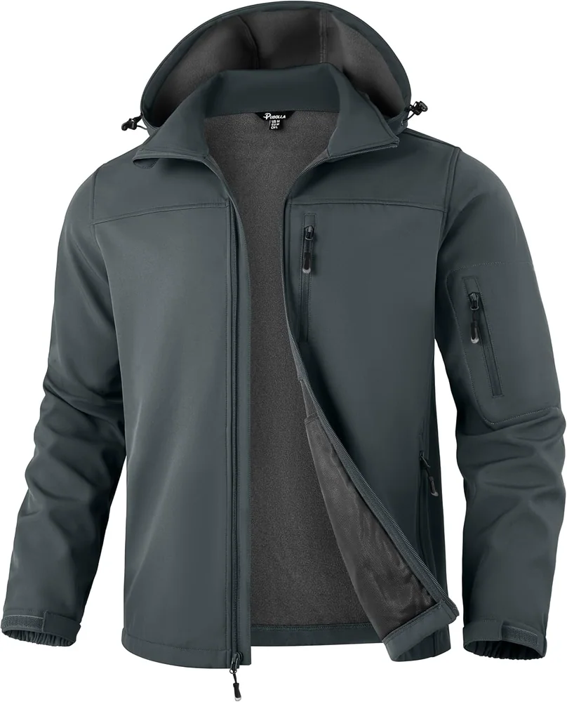 Men's Softshell Jacket, Deep Grey