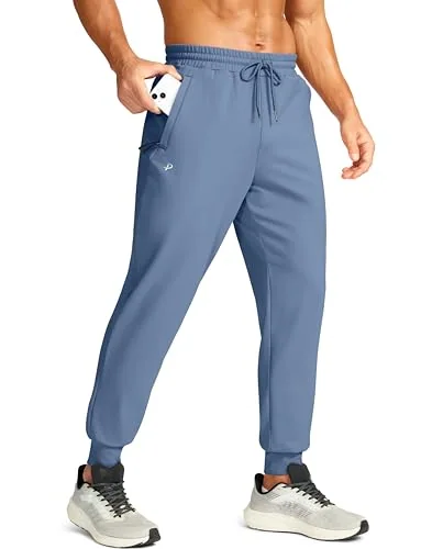 Men's Fleece-Lined Joggers, Slate Blue
