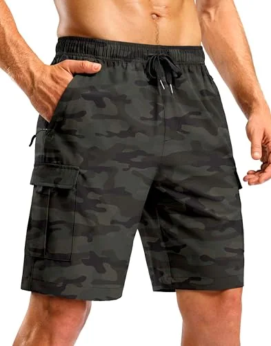Men's 9-Inch Cargo Shorts II, Green Camo